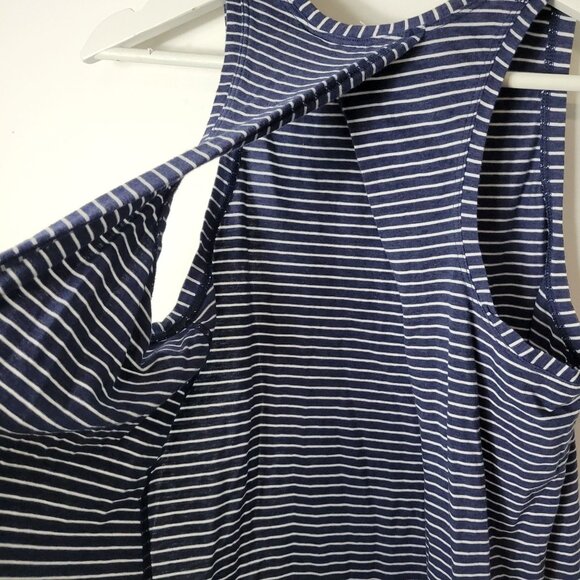 Lululemon Size S All Tied Up Tank Modern Stripe Heathered Hero Blue White - Picture 7 of 7